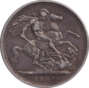 1887 CROWN ( GVF ) - CROWN - Cambridgeshire Coins