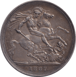 1887 CROWN ( GVF ) - CROWN - Cambridgeshire Coins