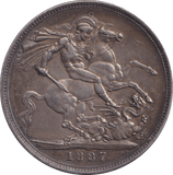 1887 CROWN ( GVF ) - CROWN - Cambridgeshire Coins