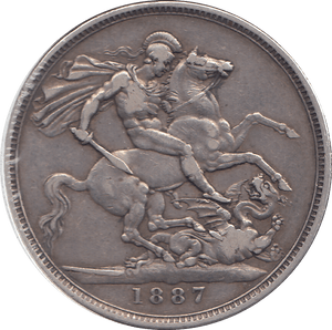 1887 CROWN ( GVF ) - CROWN - Cambridgeshire Coins