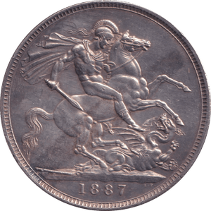 1887 CROWN ( GVF ) - CROWN - Cambridgeshire Coins