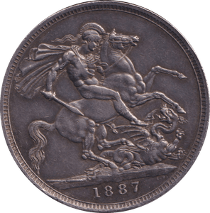 1887 CROWN ( GVF ) - CROWN - Cambridgeshire Coins