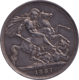 1887 CROWN ( GVF ) - CROWN - Cambridgeshire Coins