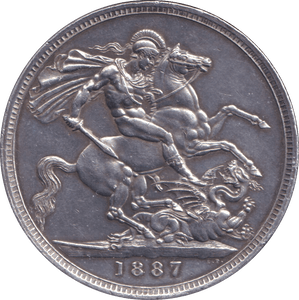 1887 CROWN ( GVF ) - CROWN - Cambridgeshire Coins