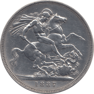 1887 CROWN ( GVF ) - CROWN - Cambridgeshire Coins