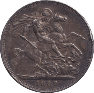 1887 CROWN ( GVF ) - CROWN - Cambridgeshire Coins