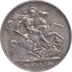 1887 CROWN ( GVF ) - CROWN - Cambridgeshire Coins