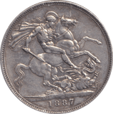 1887 CROWN ( GVF ) - CROWN - Cambridgeshire Coins