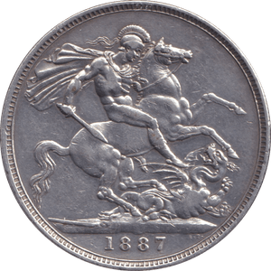 1887 CROWN ( GVF ) - CROWN - Cambridgeshire Coins