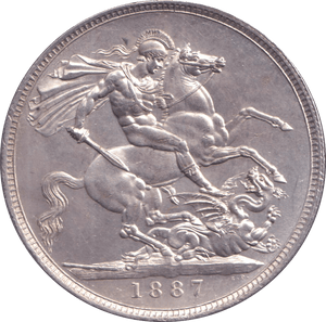 1887 CROWN ( UNC ) - CROWN - Cambridgeshire Coins