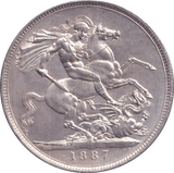 1887 CROWN ( UNC ) - CROWN - Cambridgeshire Coins