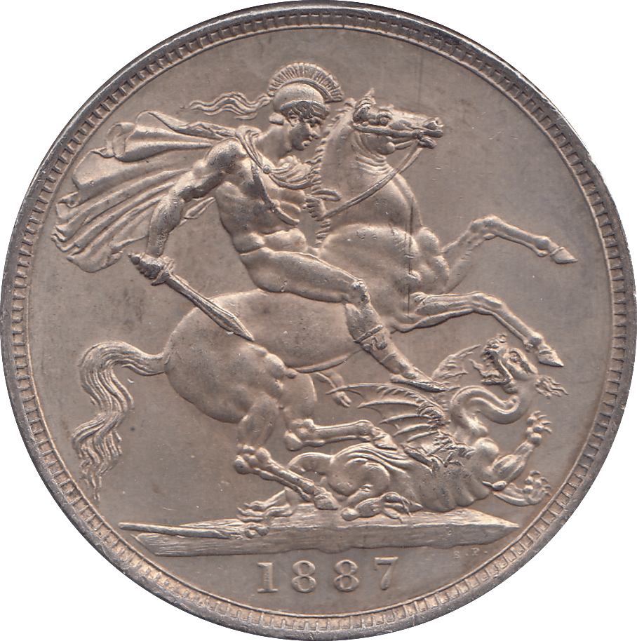 1887 CROWN ( UNC ) - CROWN - Cambridgeshire Coins