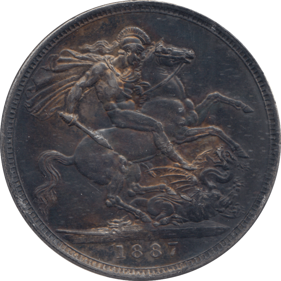 1887 CROWN ( UNC ) - CROWN - Cambridgeshire Coins