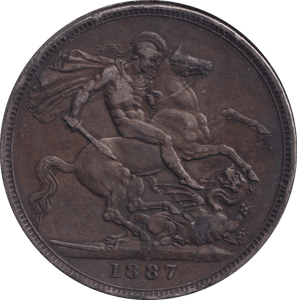 1887 CROWN ( VF ) - CROWN - Cambridgeshire Coins