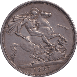 1887 CROWN ( VF ) - CROWN - Cambridgeshire Coins