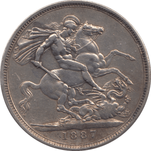 1887 CROWN ( VF ) - CROWN - Cambridgeshire Coins