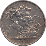 1887 CROWN ( VF ) - CROWN - Cambridgeshire Coins