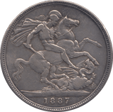 1887 CROWN ( VF ) - CROWN - Cambridgeshire Coins