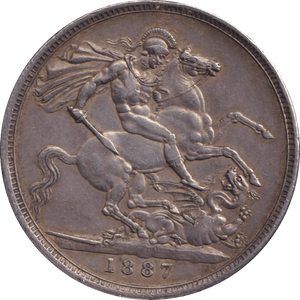 1887 CROWN ( VF ) - CROWN - Cambridgeshire Coins