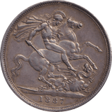 1887 CROWN ( VF ) - CROWN - Cambridgeshire Coins