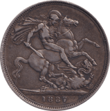 1887 CROWN ( VF ) - CROWN - Cambridgeshire Coins