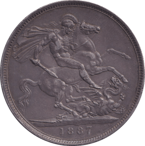 1887 CROWN ( VF ) - CROWN - Cambridgeshire Coins
