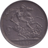 1887 CROWN ( VF ) - CROWN - Cambridgeshire Coins
