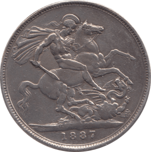 1887 CROWN ( VF ) - CROWN - Cambridgeshire Coins