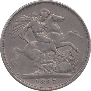 1887 CROWN ( VF ) - CROWN - Cambridgeshire Coins