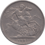 1887 CROWN ( VF ) - CROWN - Cambridgeshire Coins
