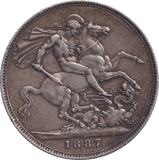 1887 CROWN ( VF ) - FLORIN - Cambridgeshire Coins