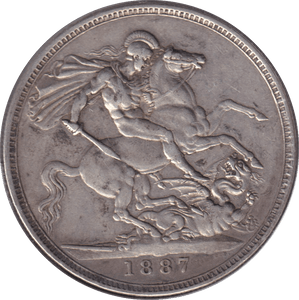 1887 CROWN (VF) - CROWN - Cambridgeshire Coins