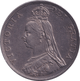 1887 DOUBLE FLORIN ( AUNC ) - DOUBLE FLORIN - Cambridgeshire Coins