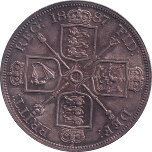 1887 DOUBLE FLORIN ( AUNC ) - DOUBLE FLORIN - Cambridgeshire Coins