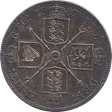 1887 DOUBLE FLORIN ( AUNC ) - DOUBLE FLORIN - Cambridgeshire Coins