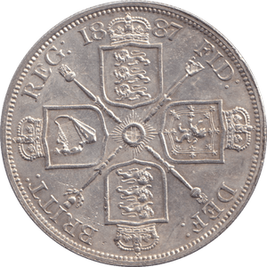 1887 DOUBLE FLORIN ( AUNC ) - DOUBLE FLORIN - Cambridgeshire Coins