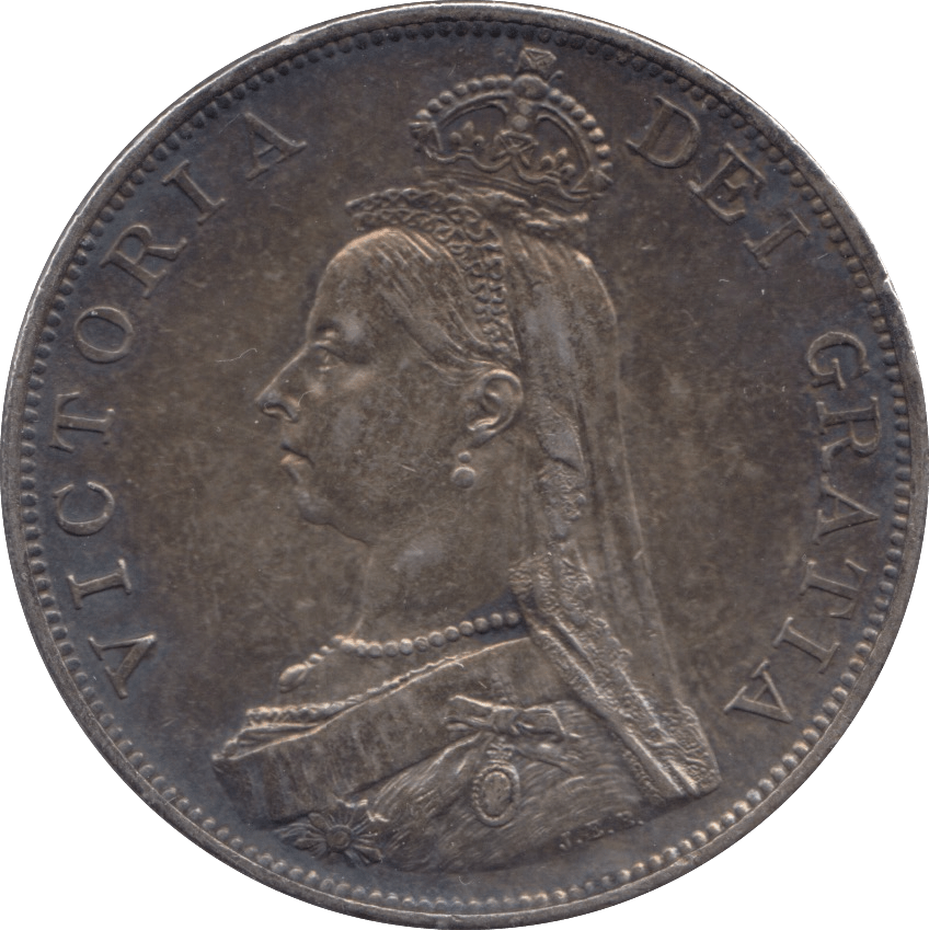 1887 DOUBLE FLORIN ( AUNC ) - DOUBLE FLORIN - Cambridgeshire Coins