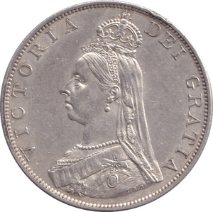 1887 DOUBLE FLORIN ( AUNC ) - DOUBLE FLORIN - Cambridgeshire Coins