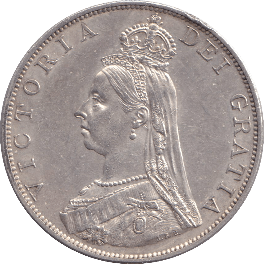 1887 DOUBLE FLORIN ( AUNC ) - DOUBLE FLORIN - Cambridgeshire Coins
