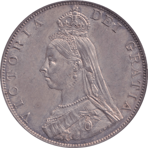 1887 DOUBLE FLORIN ( AUNC ) - DOUBLE FLORIN - Cambridgeshire Coins