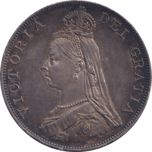 1887 DOUBLE FLORIN ( AUNC ) - DOUBLE FLORIN - Cambridgeshire Coins