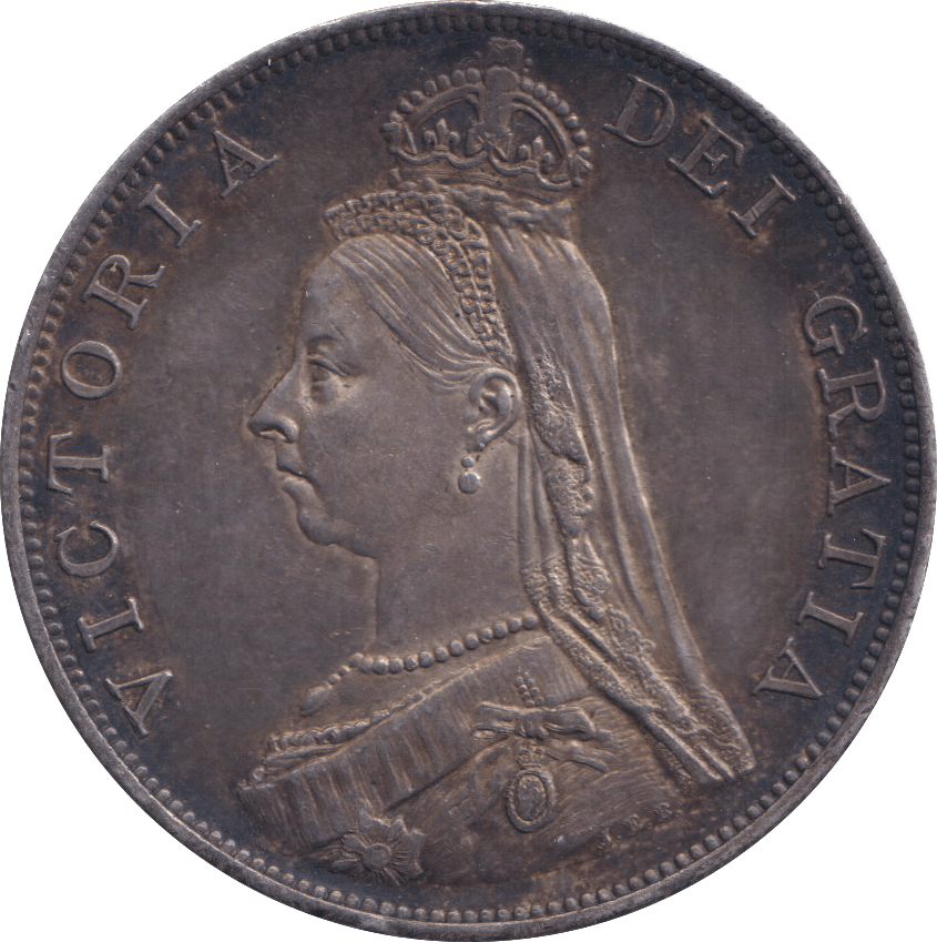 1887 DOUBLE FLORIN ( AUNC ) - DOUBLE FLORIN - Cambridgeshire Coins