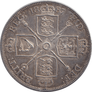 1887 DOUBLE FLORIN ( EF ) 18 - DOUBLE FLORIN - Cambridgeshire Coins