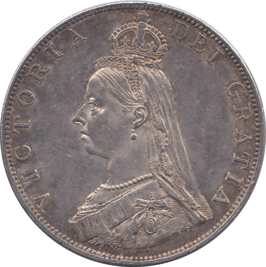 1887 DOUBLE FLORIN ( EF ) 18 - DOUBLE FLORIN - Cambridgeshire Coins
