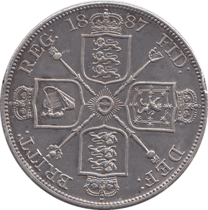 1887 DOUBLE FLORIN ( EF ) 19 - DOUBLE FLORIN - Cambridgeshire Coins