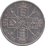 1887 DOUBLE FLORIN ( EF ) 19 - DOUBLE FLORIN - Cambridgeshire Coins