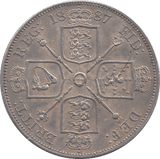 1887 DOUBLE FLORIN ( EF ) 2 - DOUBLE FLORIN - Cambridgeshire Coins