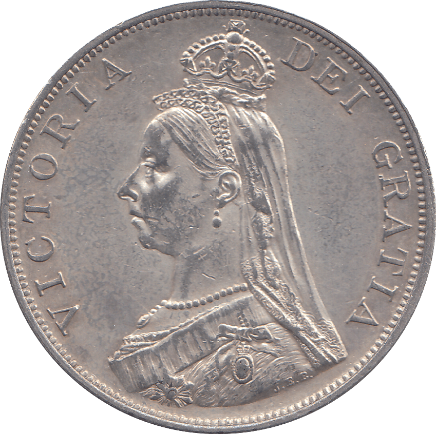1887 DOUBLE FLORIN ( EF ) 2 - DOUBLE FLORIN - Cambridgeshire Coins