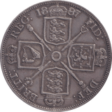 1887 DOUBLE FLORIN ( EF ) - DOUBLE FLORIN - Cambridgeshire Coins