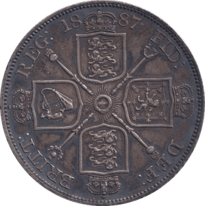 1887 DOUBLE FLORIN ( EF ) - DOUBLE FLORIN - Cambridgeshire Coins
